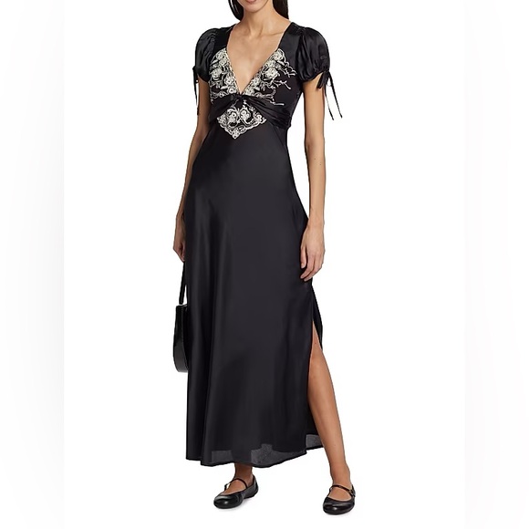 Free People Dresses & Skirts - Free People Black Floral Maxi Dress